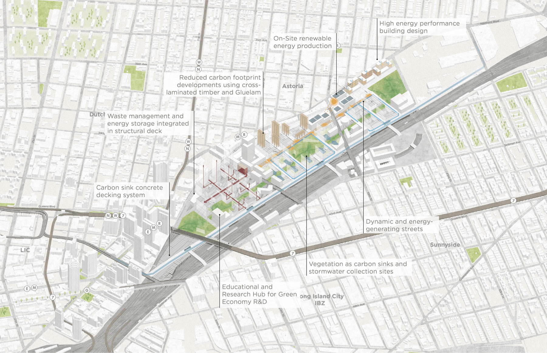 map of proposed sustainable efforts