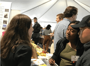 Group of people having a conversation